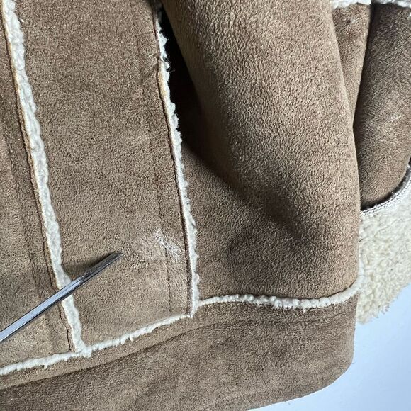 Men's Aeropostale Tan Zipper Front Lined Coat Size L - Picture 3 of 16